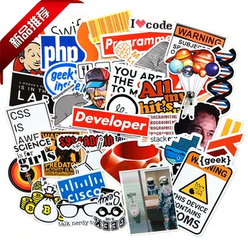 100шт IT Проект на Stickers hacker Programminng Java JS Docker Bitcoin Html Cloud Language APP Logo Car САМ Sticker