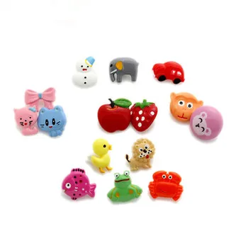 6 бр. карикатура сладки пластмасови бутони животни бонбони цвят детски пуловер бутон на пластмасови бутони САМ scrapbooking шевни аксесоари