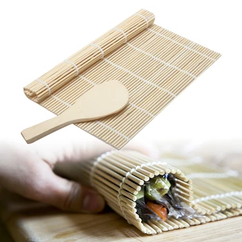 Суши Инструмент 24x24CM Бамбук Прокатный Мат САМ Rice Roller Chicken Roll Hand Maker Кухня Sushi Japanese Maker Tools
