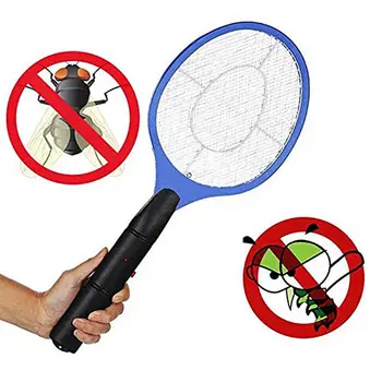 Мултифункционална електрическа шалте прилеп с трислойна защитна мрежа (случаен цвят) Лято Е-мухобойка от комари