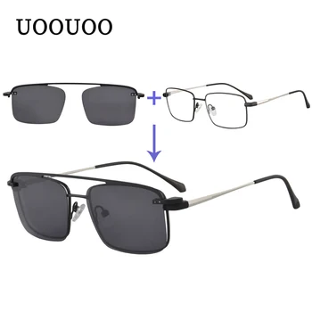 Мъжки слънчеви очила polarized на клипове прогресивно мультифокальные очила за четене мъжете синя светлина блокер предписани очила с лупа