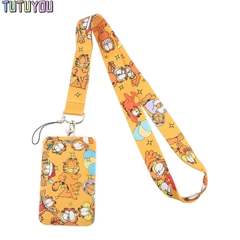 1pc PC2735 Yellow Bird Cat Cartoon Card Holder ID Holder Bus Card Holder Staff Card With Phone Lanyard For Student Workers