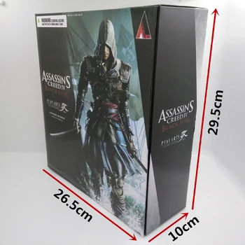 Play Arts Аниме Game Arms 27cm Assassin Action Figure PVC Edward Model Joint Движимо Statue Toys Кукла Figma with Katana for Baby