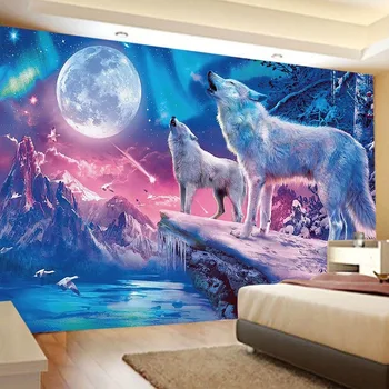 Серия животни гоблен Домашна украса на стената висеше кърпа Спалня нощни стена виси на фона на плат плат живопис