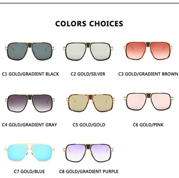 Класически Луксозни Мъжки Слънчеви Очила Glamour Fashion Brand Слънчеви Очила За Жени Огледално Ретро Реколта Квадратни Дизайнерски нюанси