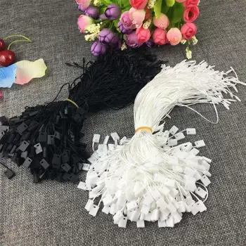 1000pcs/Pack Highquality Black White Clothing Hang Tag String Hang Tag String Cord For Garment Stringing Price Дръжките Seal Tag