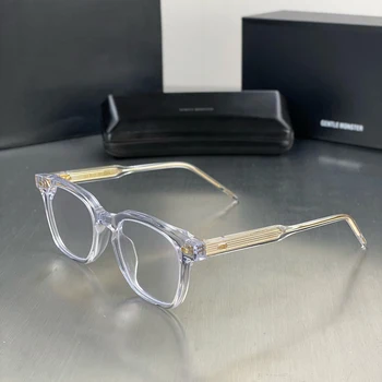 Нежна Марка Kubo Ацетат Стари Квадратни Очила На Мъже, Жени Ретро Очила За Очите Рамка Оптична Миопия Предписани Очила Oculos