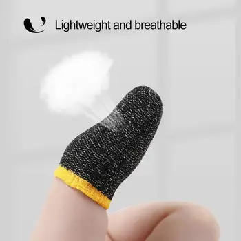 2 елемента Професионален Пот Доказателство Въглеродни Влакна Мобилна Игра Пиле Пръст Ръкави Бебешки Легла Дишащ Протектор на Палеца За Xiaomi iPhone