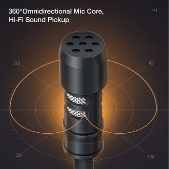 BlitzWolf BW-CM1 3,5 ММ Ненасочено Кардиоидный Микрофон Lavalier HiFi Sound Noise Reduction Mic за DJI OSMO Live Broadcast