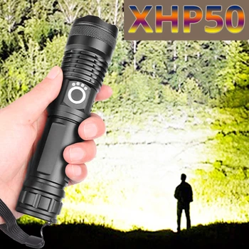 Drop Shipping xhp50.2 е най-мощният фенер 5 Режима на usb Zoom led факел xhp50 18650 или 26650 батерията на Най-добрите Къмпинг, Открит
