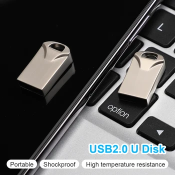 HS021 32GB 64GB 16GB, 8GB USB Pendrive Jump Thumb Drive Disk Memoria Cel Usb Stick Gift Metal USB 2.0 Flash Drive