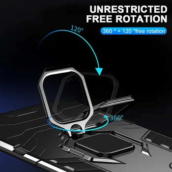За Poco F3 Case For Xiaomi Poco F3 Case Cover Корпуса Armor Metal Ring Finger Holder Hard PC Защитна Броня Телефон За Poco F3