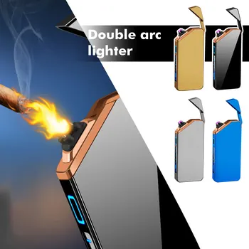 Цигара Електрическа Запалка Плазмени Запалки За Пушачи Ветрозащитный Беспламенный USB Акумулаторна батерия С led Дисплей Захранване Мъжки Подаръци