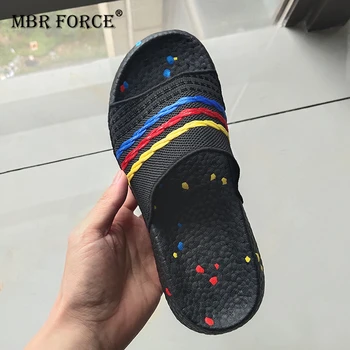 MBR FORCE New Slippers Women Summer Thick soft Bottom Indoor Home outdoor Casual man woman TPU Non-slip Sandy beach flip flop