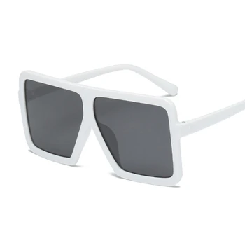 Реколта Големи Слънчеви Очила Жени Квадратен Марка Дизайнерски Слънчеви Очила На Мъже, Жени По-Голяма Рамка Цветно Покритие Огледало Ясно Oculos