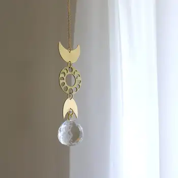 Moon Crystal Sun Catcher - Boho Home Decor-Циганин небесни подаръци за нов дом - Sun Moon Ловецът,Оккультный декор