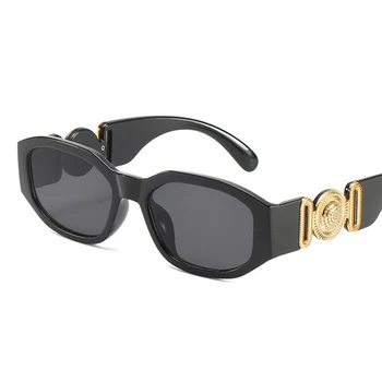 Марка Малка Квадратна рамка дамски Слънчеви очила моден Дизайнер Луксозни Steampunk Слънчеви очила за Мъже Ретро Стил 2021 Очила