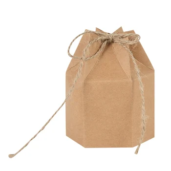 10шт Благодаря Картонена кутия 9.5 см DIY Опаковъчна Кутия за Сватба, Рожден Ден, Коледа Бебе Душ Партида Бонбони, Бисквити Кутии