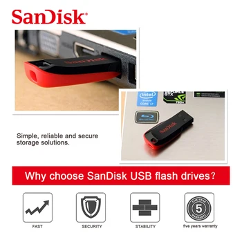 Оригинален Пясък CZ50 Cruzer Blade USB Flash Drive 16GB 32GB 64GB 128GB USB flash drive USB 2.0 memory stick pendrive Pen Drive