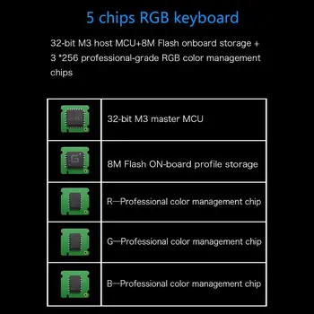 RGB Подсветка, Bluetooth 5.0 Безжична двухрежимная Механична клавиатура,61 ключ Gateron