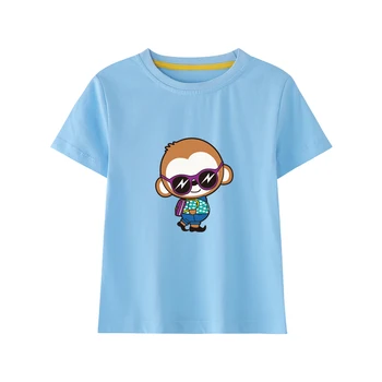 Kawaii Cool Monkey Printed T-Тениски For Girls & Boys Children ' s Аниме Baby Clothes Summer Cotton Tees Kids Върховете Oversize Blouses