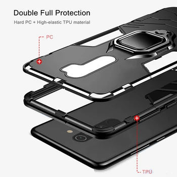 Устойчив на удари Калъф За Realme 7 7i 6 5 Pro 3 Case Stand Магнитен Пръстен Задната част на Кутията на Телефона OPPO Realme 6i 5i X50 XT X2 C1 C2 C3