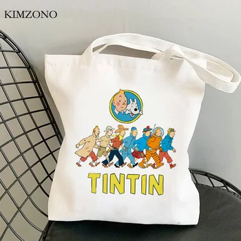 Tintin пазарска чанта джутовая чанта клиенти множество чанта bolsas de tela памучен чанта тканая окото sacola плат дамска чантичка
