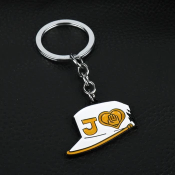 Аниме JOJO Bizarre Adventure Ключодържател Jotaro Kujo Hat Shape Окачване Ключодържатели Cosplay За мъже Ключодържател Метален Фенове Подаръци