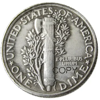 US Mercury Dime 1943 PSD със сребърно покритие Копирни Монети