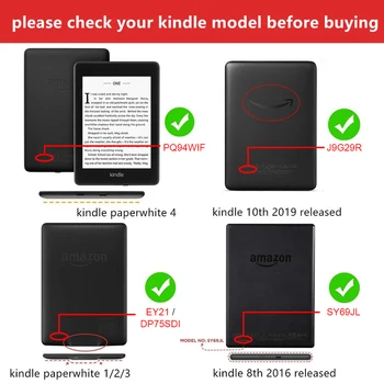 Kindle 2019 Калъф за Kindle Paperwhite 4/3/2 (освобождаване на 2012/2013//2017/2018) Kindle 10th Gen / Kindle 8th със стойка/handheld