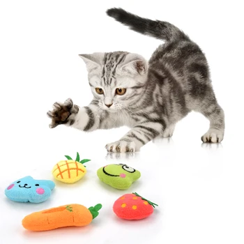 Домашен Любимец Котка Catnip Toy Fruit Animal Shape Toy Смешни Pets Playing Ivan Catch Доставки Cat Kitten Interactive Toys Juguetes Para Гато