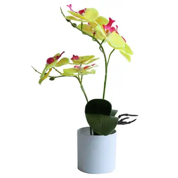 Изкуствен Бонсай Ярък устойчив на абразия, Без да Искаш Орхидея Моделиране на Бонсай Цвете за Бонзай градина Изкуствени цветя в саксия