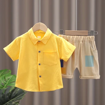 Комплекти дрехи за деца 2021 Summer Бебе Baby Момчета/Момичета Дрехи Cartoon Casual тениска+Шорти 2 елемента Костюми Съоръжения на Детски Дрехи