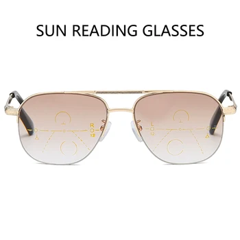 Открит Слънчеви Очила За Четене на Мъже, Жени Далекогледство Пресбиопия Слънчеви Очила Прогресивно Мультифокальная UV-Защита на far0 близост до 1.0-4.0