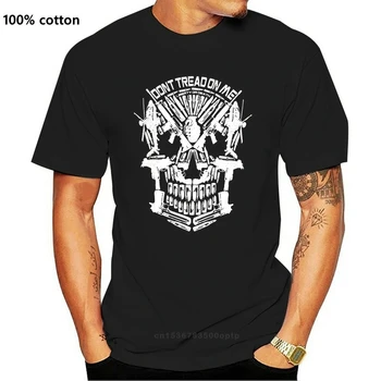 2019 New 3D T-Shirt Men Смешни Tee Тениски Short Sleeve Don ' t Tread On Me Skull Ar-15 Uzi Desert Eagle Liberty Or Death T-Shirt