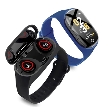 M1Pro 2 В 1 TWS Bluetooth Слушалки Smart Гривна Група Фитнес Тракер Часовници Слушалки Сърдечен Ритъм, Кръвно Налягане Монитор Сън