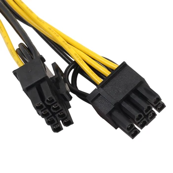 20 бр/лот PCI-Express PCIE 8 Pin to Dual 8 (6+2 Pin VGA Video Graphic Card Adapter, Кабел за захранване pci-e power кабел 20 см