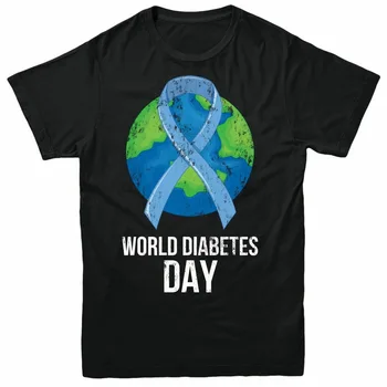 Световен ден на диабета Тениска Diabetes на Марката Top Unisex Adult & Kids Tee Top Cotton Classic Unique Върховете Tee Shirt