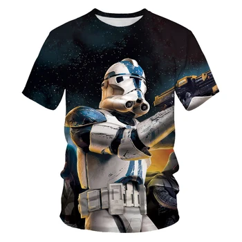 Space Warrior 3d printing мъжка тениска с къс ръкав fashion casual О-образно деколте и дишаща тениска мъжка риза в голям размер за мъже