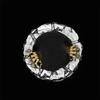 2020 Hot New Men 's Vintage Dry Silver Color Gold Color Devil' s Paw Ring Biker Jewelry Size 7 8 9 10 11 12 13 14