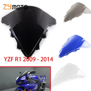 Мотоциклет Предното стъкло, Предното стъкло Двоен Балон За Yamaha YZF R1 1000 YZFR1 2009 2010 2011 2012 2013