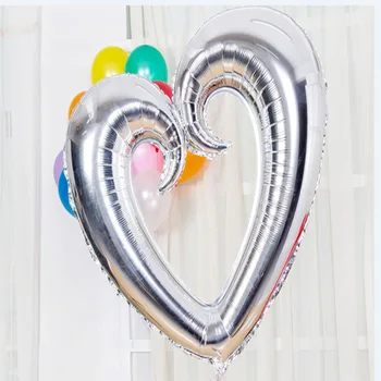Кука сърцето алуминиево фолио балон сватбен оформление на сватбена стая сватба парти украса любов балони могат да бъдат в насипно състояние