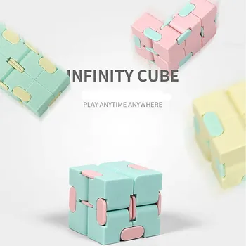 Infinety Cube Fidget Toy Пръст Decompress Fidget Cube Преносим Лесен Куб Анти-Стрес Juegos Antiestres Niños C1