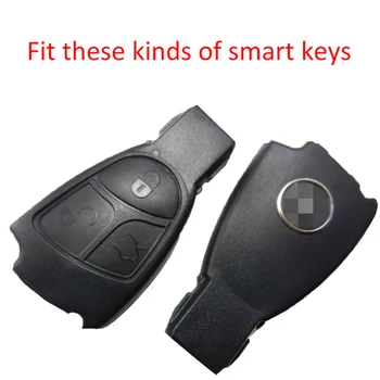 Калъф за ключове за Mercedes Benz W204 W124 W202 W203 W210 W211 Car Carbon fiber силиконова защитно покритие