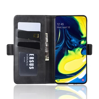 Калъф За Samsung A80 Кожен Портфейл флип-надолу Капачката Ретро Магнит Калъф за Телефон Galaxy A90 на Корпуса