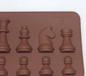 Нова Мода Шоколад Мухъл Силиконови Шах под Формата На Лед, Захар Торта Храна Украса на Инструменти направи си САМ Печене на Мухъл Кухненски Аксесоари XSD