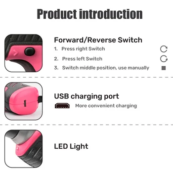 35ШТ Електрическа Отвертка Домашен Набор от Инструменти USB Акумулаторна Pink Ръчен Инструмент Бита Клещи, Чук За Ремонти Набор от Отвертки