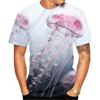 2021 нова лятна ежедневни 3D мъжка тениска тениска с плодов принтом странен модел хип-хоп кръгъл отвор мъжка риза