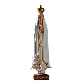 Дева Мария Фигура На Католическата Статуя На Дева Мария Фатима Статуя За Начало На Работния Плот Католически Начало Декор Статуя Фигурка Катран