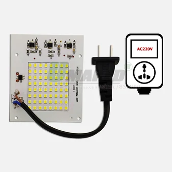 AC220V LED Modules 30W 90x75mm 2700lm Floodlight ПХБ Aluminum plate White/Warm SMD2835 Smart IC Driver For Фокус Lamps направи си САМ